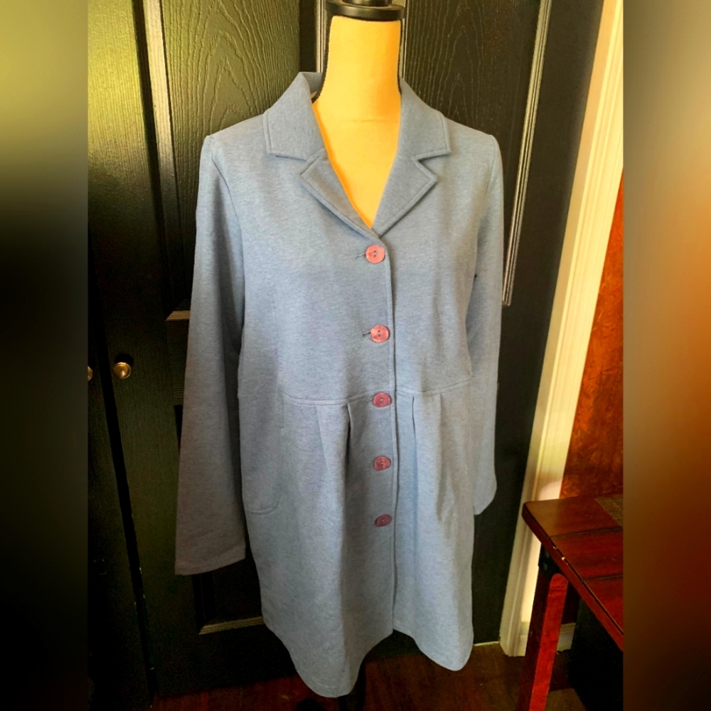 Lightweight jersey fleece cardigan
